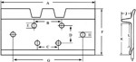 300mm Bolt-On Rubber Pad 101mm Pitch - Heavy Duty